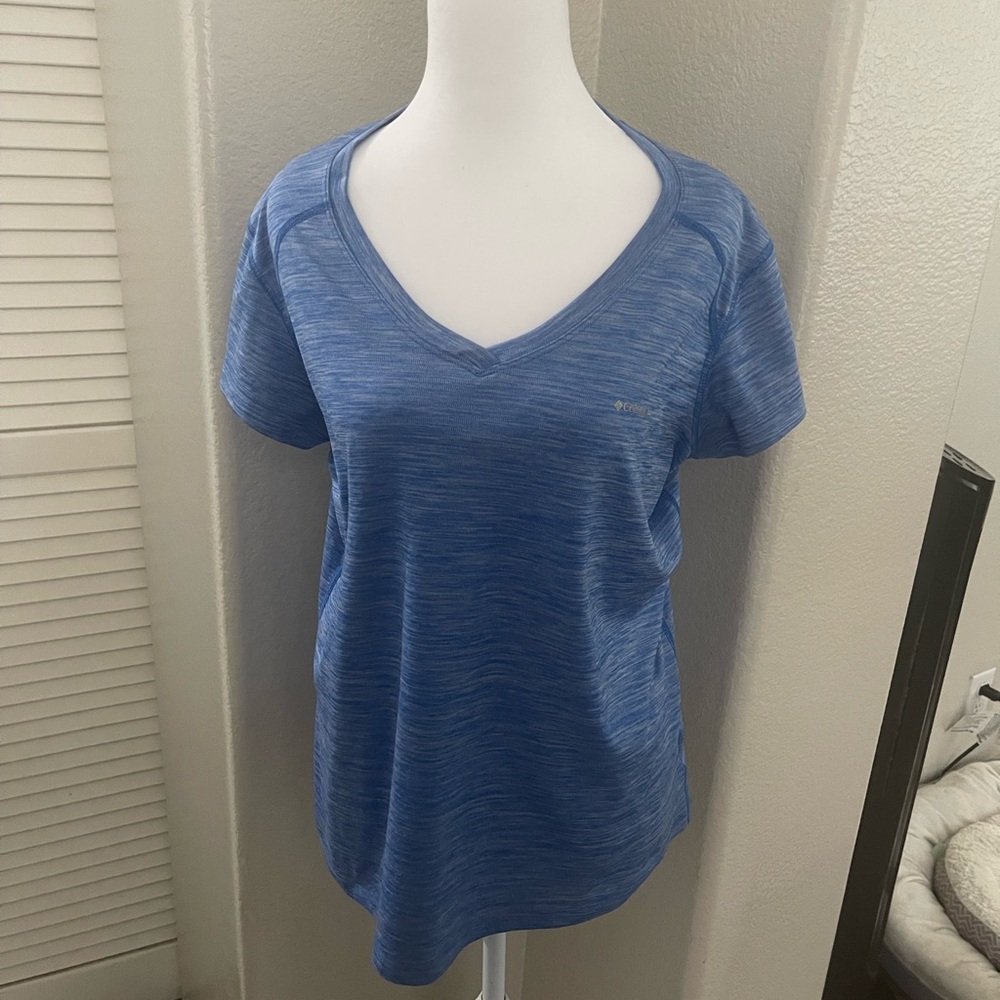 Columbia Blue Fitted Short Sleeve T-Shirt